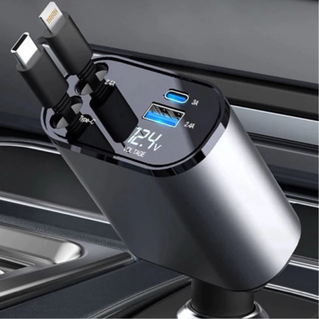 Carregador de Celular Automotivo (4 EM 1) + BRINDE