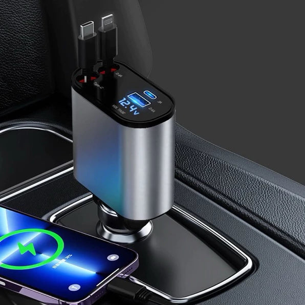 Carregador de Celular Automotivo (4 EM 1) + BRINDE