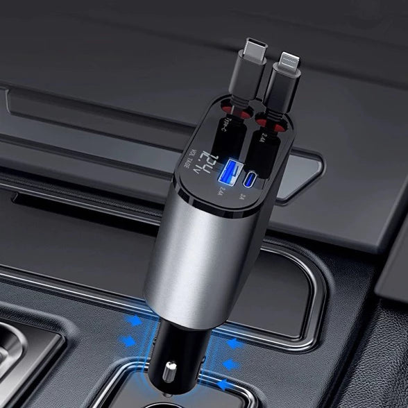 Carregador de Celular Automotivo (4 EM 1) + BRINDE