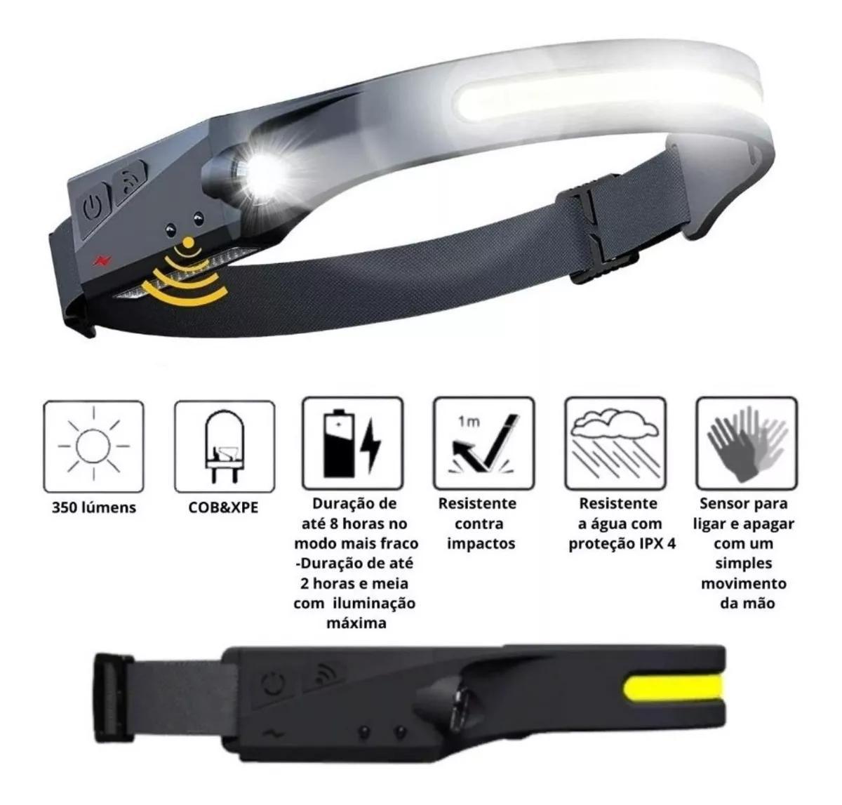 Lanterna de Cabeça com Sensor (COMPRE 1 LEVE 2)