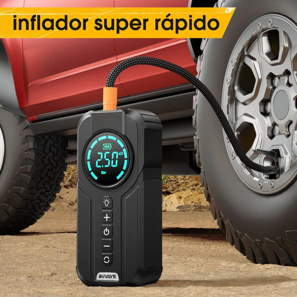 PowerStart 3 em 1 – Calibrador, Compressor e Auxiliar 12V