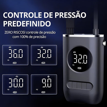 Mini Compressor de Ar Portátil Digital Recarregável – Ncher 150 PSI