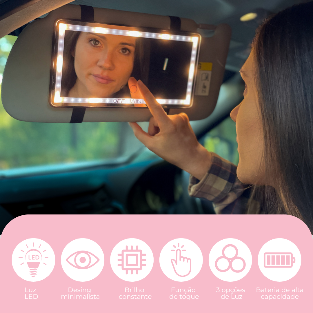 AutoGlow – Espelho com LED para Maquiagem (Estoque Limitado!)
