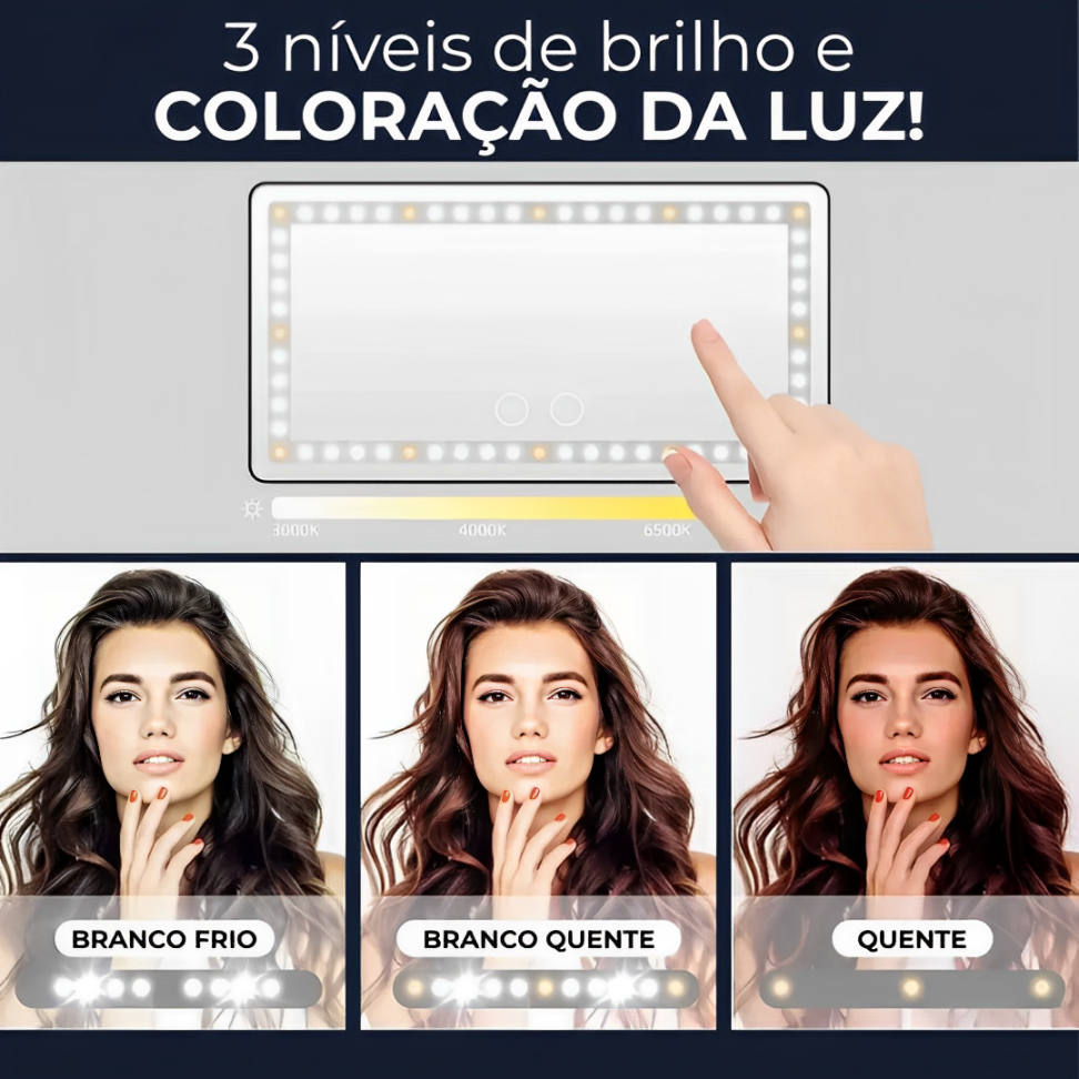 AutoGlow – Espelho com LED para Maqueagem (Últimas unidades disponíveis!)