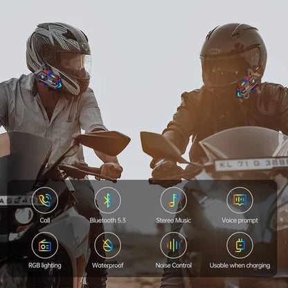 Y10 Intercom – Fone de Ouvido Bluetooth 5.3 para Capacete | À Prova d’Água e com Modo Mãos Livres