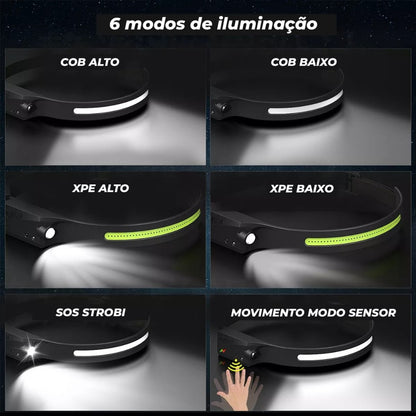 Lanterna de Cabeça com Sensor (COMPRE 1 LEVE 2)