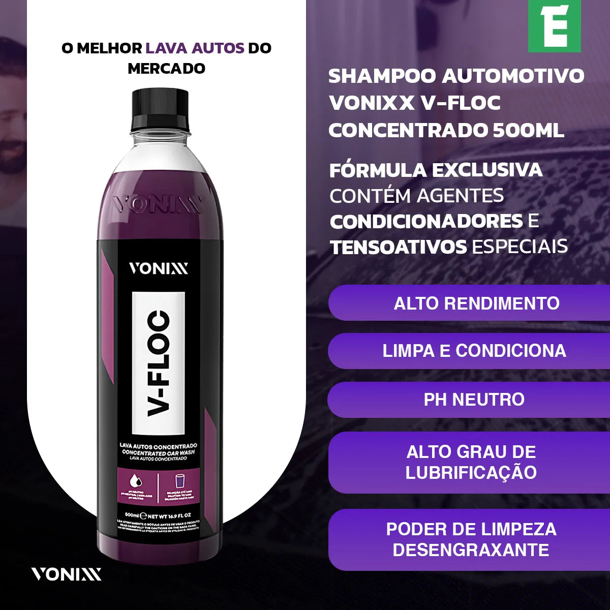 Kit Shampoo Vonixx  (V-floc - Cera - Blend - Sintra Fast - Intense)