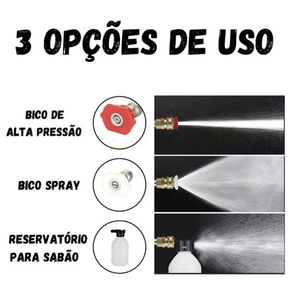 Lavadora de Alta Pressão Portátil Recarregável – Linha Premium