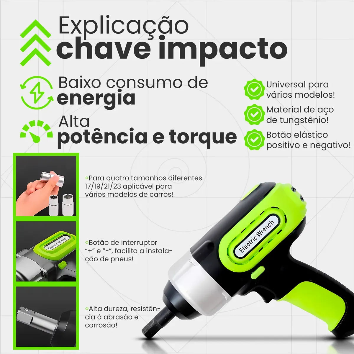 PowerJack 4x1 – Macaco Elétrico com Chave de Impacto e Compressor
